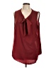 CAbi 100% Polyester Burgundy Sleeveless Blouse Size L - photo 1