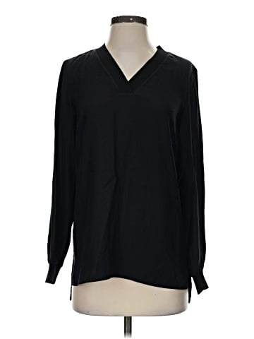 Lafayette 148 New York Long Sleeve Silk Top (view 1)