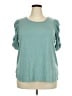 Max Studio Teal Short Sleeve Top Size 2X - photo 1