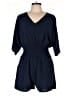 Cupshe 100% Polyester Solid Blue Romper Size L - photo 1