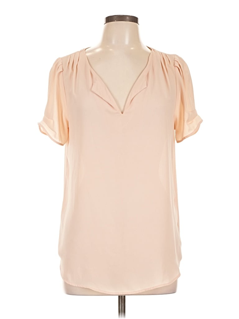 Pre-owned Dr2 Short Sleeve Blouse In Tan