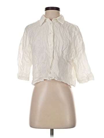 H&M 3/4 Sleeve Button-Down Shirt (view 1)