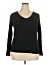 Mossimo 100% Cotton Black Long Sleeve Top Size 20 - 22 - photo 1