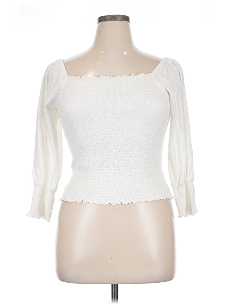 Pre-owned Black Tape_ 3/4 Sleeve T-shirt In Ivory