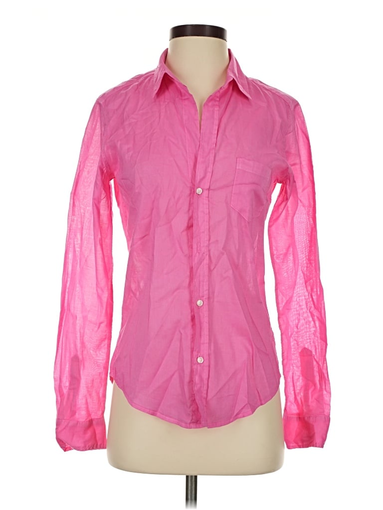 Pre-owned Frank & Eileen Long Sleeve Button Down Shirt In Pink