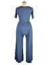 West Kei Solid Blue Jumpsuit Size L - photo 2