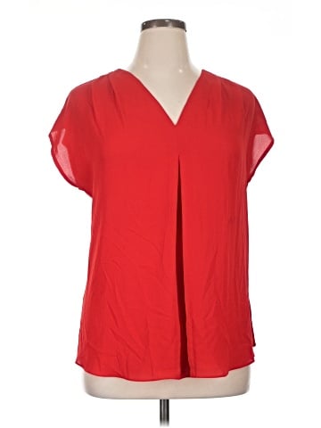 INC International Concepts Short Sleeve Blouse (view 1)