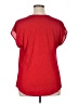 INC International Concepts 100% Polyester Red Short Sleeve Blouse Size XL - photo 2