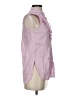 Koch Checkered-gingham Pink Sleeveless Button-Down Shirt Size S - photo 4