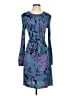 Tory Burch 100% Rayon Print Blue Cocktail Dress Size S - photo 1