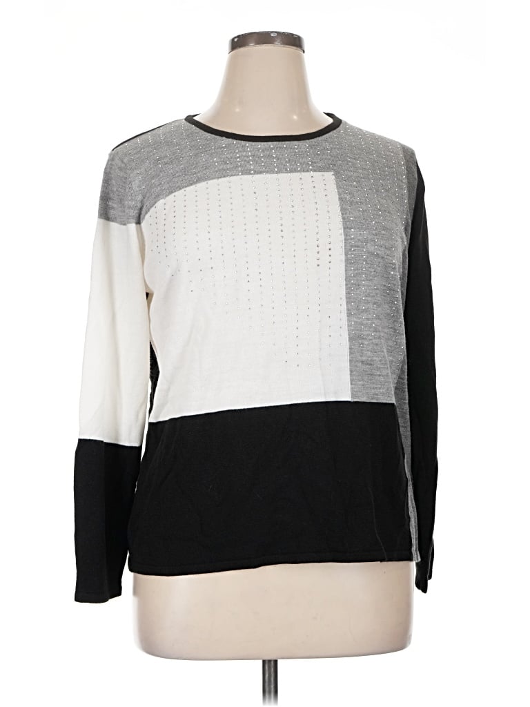 Pre-owned Allison Daley Pullover Sweater In Gray
