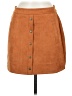PERSUN Solid Brown Casual Skirt Size M - photo 1