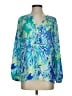 Lilly Pulitzer 100% Silk Blue Long Sleeve Silk Top Size S - photo 1