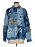 Indigo Moon Print Blue Denim Jacket Size M - photo 1