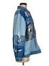 Indigo Moon Print Blue Denim Jacket Size M - photo 4