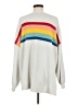 American Eagle Outfitters 100% Polyester Color Block White Pullover Sweater Size M - photo 2