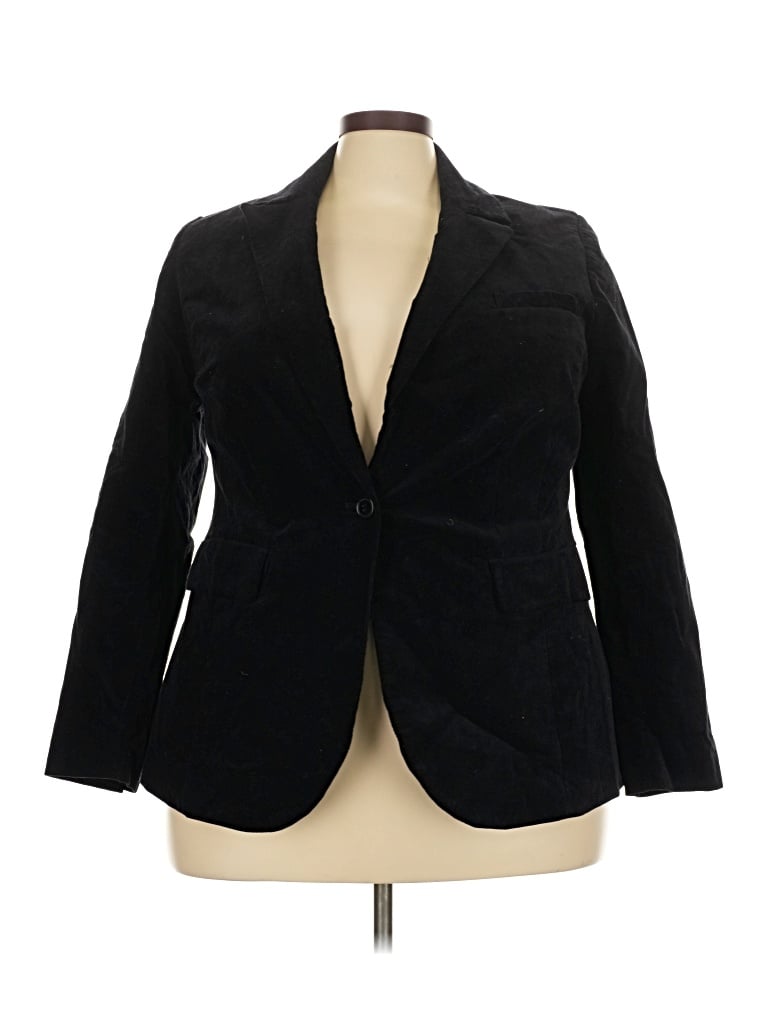 Pre-owned Eloquii Blazer Jacket In Black