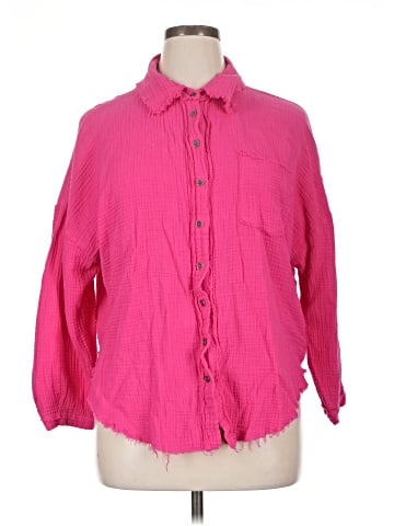 Zenana 3/4 Sleeve Button-Down Shirt (view 1)