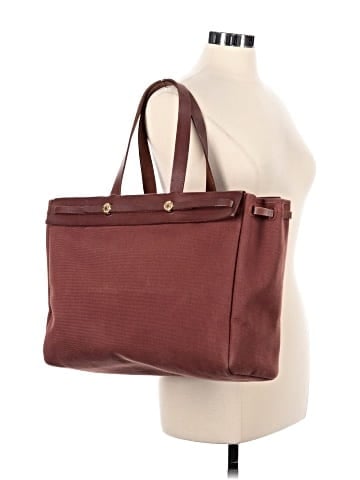 Hermès 40cm Ash Canvas and Vache Calfskin Leather Herbag Cabas MM 2-in-1 Tote Bag (view 2)