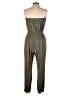Blue B Solid Green Jumpsuit Size L - photo 2