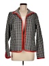 Nina Mclemore 100% Cotton Houndstooth Gray Jacket Size 6 - photo 1