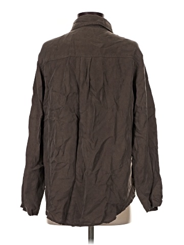 Self Contrast Long Sleeve Button-Down Shirt (view 2)