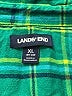 Lands' End 100% Cotton Plaid Green Long Sleeve Button-Down Shirt Size 18 - 20 - photo 3