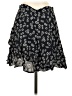 Unbranded 100% Rayon Floral Black Blue Casual Skirt Size 0 - photo 2