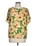 DR2 100% Polyester Gold Short Sleeve Blouse Size L - photo 1