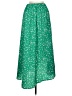 Le Lis 100% Polyester Stars Green Casual Skirt Size M - photo 2