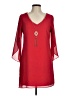 A. Byer 100% Polyester Solid Red Casual Dress Size M - photo 1