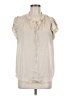 Current Air 100% Polyester Ivory Short Sleeve Blouse Size M - photo 1