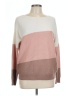 Evolution by Cyrus Color Block Pink Pullover Sweater Size L - photo 1