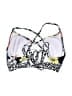 Jessica Simpson Floral Black Swimsuit Top Size S - photo 2