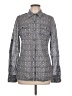 Tory Burch 100% Cotton Print Gray Long Sleeve Button-Down Shirt Size 12 - photo 1