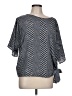 MICHAEL Michael Kors 100% Polyester Black Gray Short Sleeve Blouse Size L - photo 1