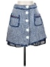 Zara Basic Tweed Blue Denim Skirt Size S - photo 1