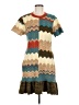 Hunter Bell 100% Wool Chevron-herringbone Brown Casual Dress Size M - photo 1