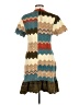 Hunter Bell 100% Wool Chevron-herringbone Brown Casual Dress Size M - photo 2