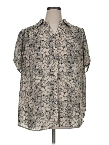 Adrianna Papell Short Sleeve Blouse (view 1)