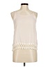 Assorted Brands 100% Polyester Ivory Sleeveless Blouse Size M - photo 1