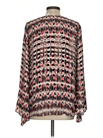 Parker Long Sleeve Silk Top (view 2)