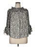 CeCe 100% Polyester Animal Print Silver 3/4 Sleeve Blouse Size 1X - photo 1