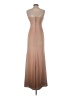 City Studio 100% Polyester Metallic Tan Cocktail Dress Size 3 - photo 2