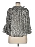 CeCe 100% Polyester Animal Print Silver 3/4 Sleeve Blouse Size 1X - photo 2