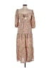 Lush 100% Polyester Floral Yellow Casual Dress Size S - photo 1
