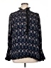 Tory Burch Paisley Blue Long Sleeve Blouse Size 14 - photo 1