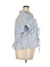 Free Assembly Blue Short Sleeve Blouse Size XXL - photo 4