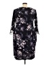 Connected Apparel Print Black Cocktail Dress Size 2X - photo 2