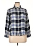 Caslon 100% Rayon Plaid Blue 3/4 Sleeve Button-Down Shirt Size XL - photo 1